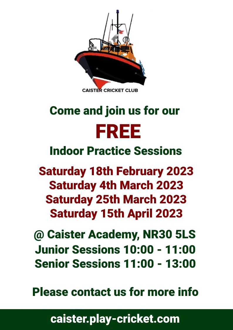 CcCaister's tweet photo. We promise you, there is no better way to spend a Saturday afternoon! So, come to nets and get some pre season training in!!! 😎😎🏏🏏 https://t.co/ZFXvknbvLg
