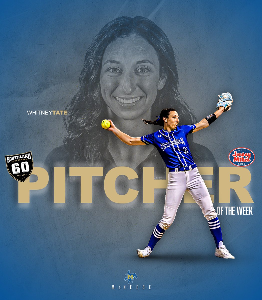 SouthlandSports's tweet photo. 🥎: Congrats to this week's @jerseymikes #SouthlandSoftball Players of the Week!
 
Hitter: Melise Gossen, Nicholls
Pitcher: Whitney Tate, McNeese

📰 | https://t.co/c8VtcbMwZ7 https://t.co/5T4frfBbMl
