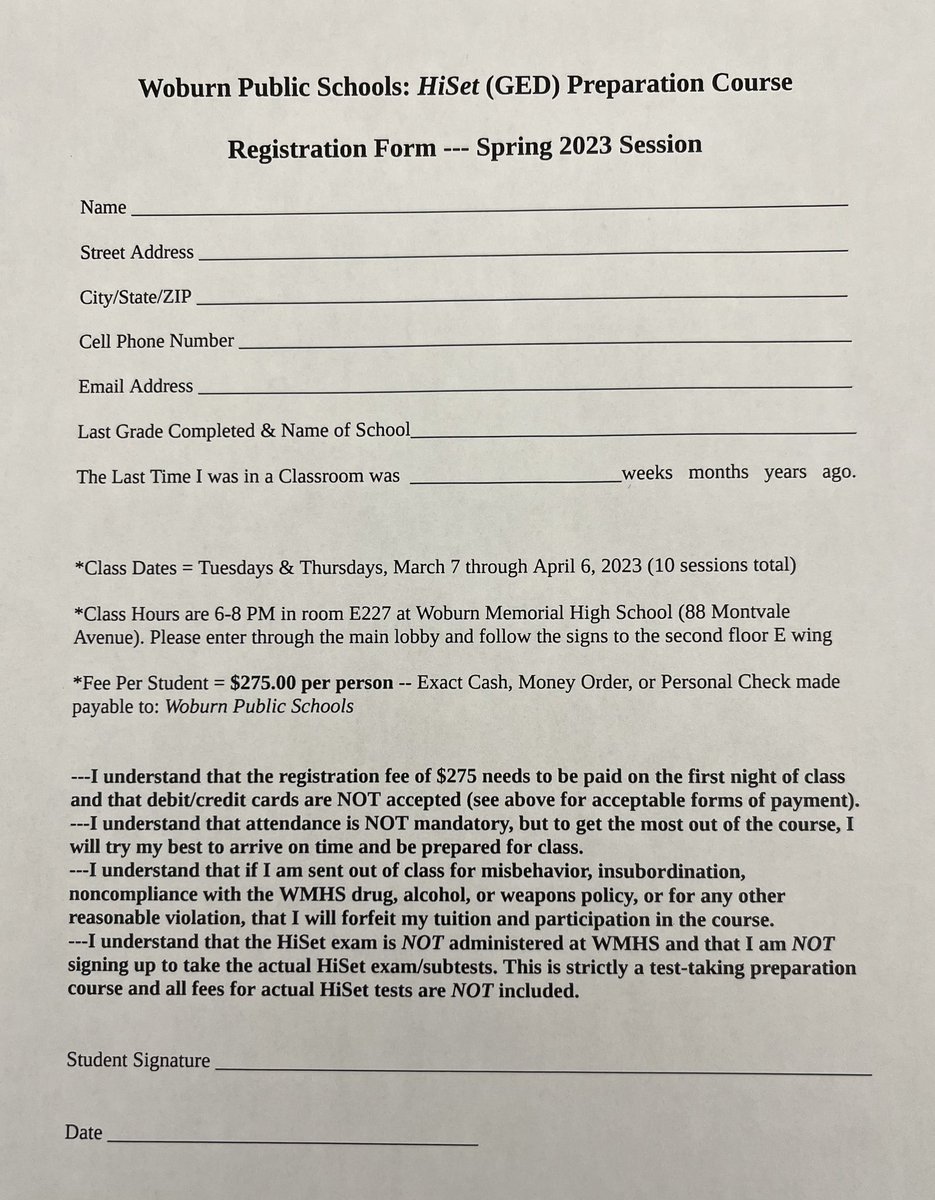 WPS HiSet (GED) Prep Course tweet media