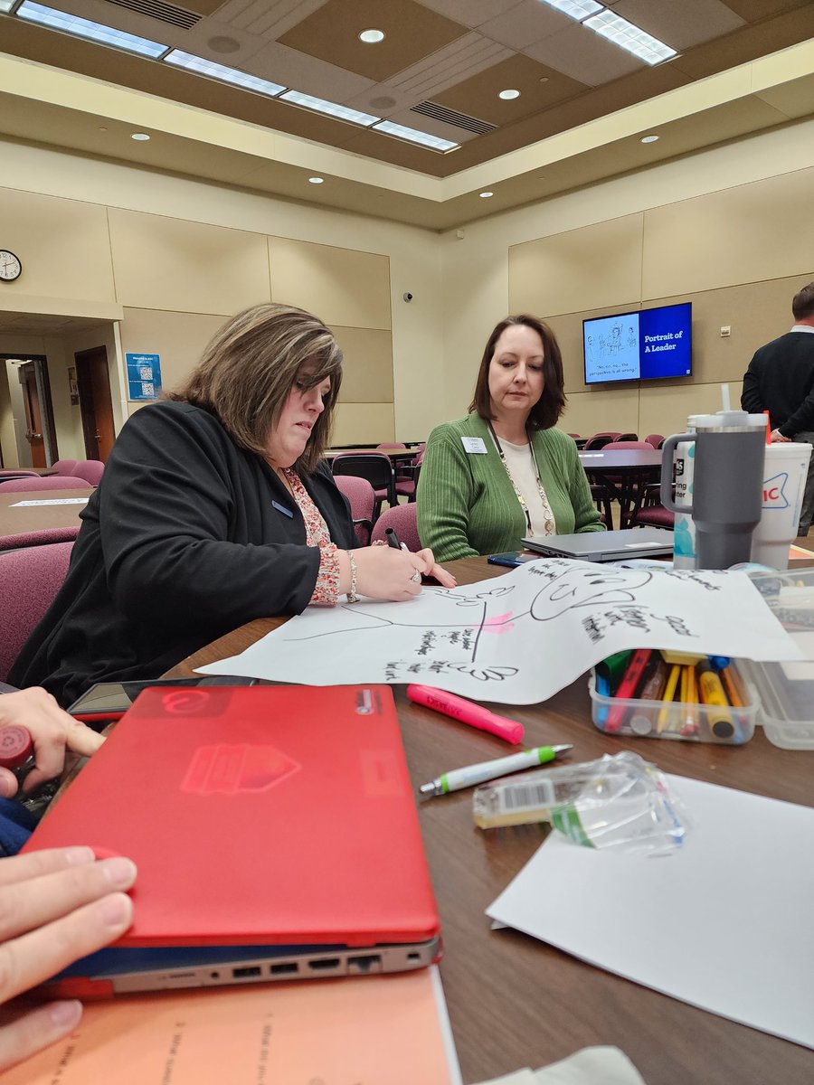 <a href="/JulieMoo72/">Julie Moore</a> did a great job drawing for our group as we described a leader! #ASCA