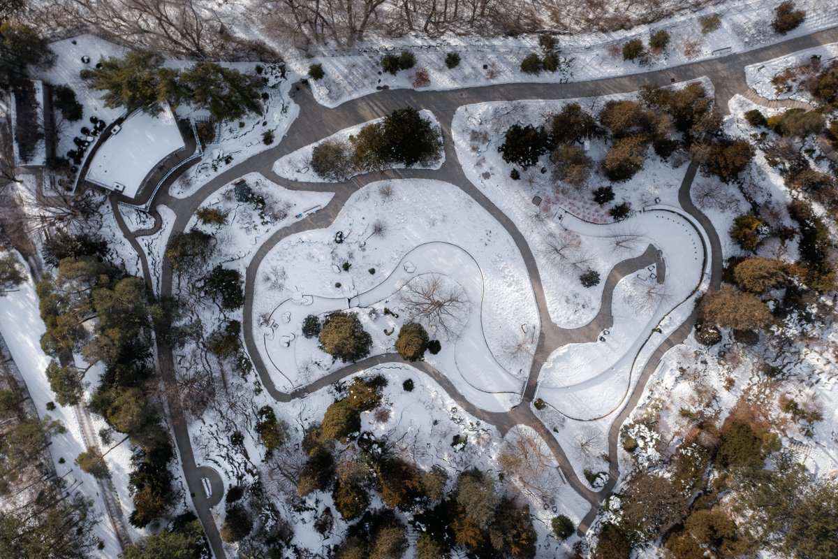 Bird's eye view over Rock Garden 🌲❄ McNeill Photography perfectly captures the beauty of winter around the historic garden.

Open year-round, 10 a.m. to 5 p.m., last admission at 4 p.m. Drop in for $10 single garden admission