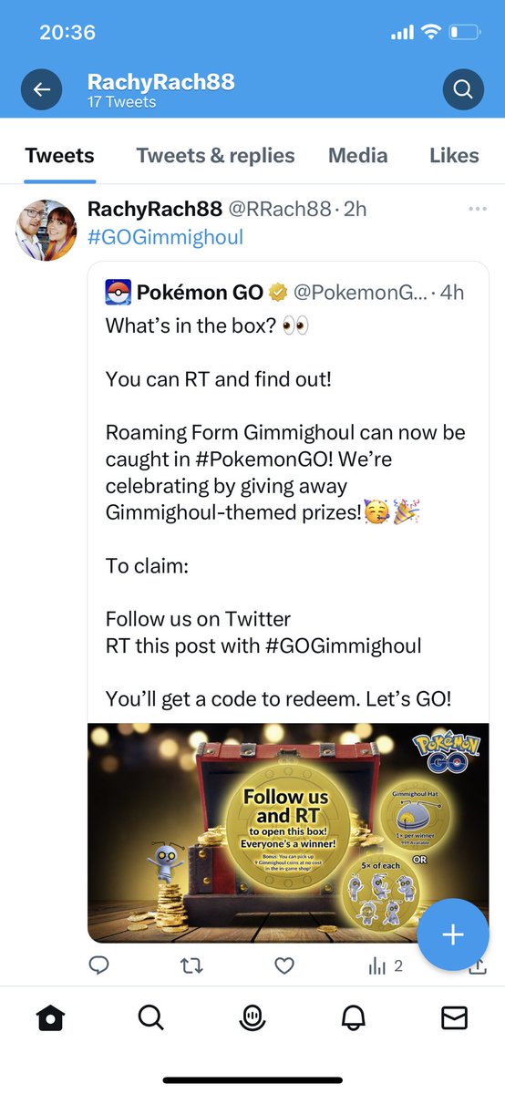 RRach88's tweet photo. @PokemonGoApp How have I not followed the instructions? I’ve followed your twitter account and put the correct hashtag? https://t.co/1Cn7VwFhFh