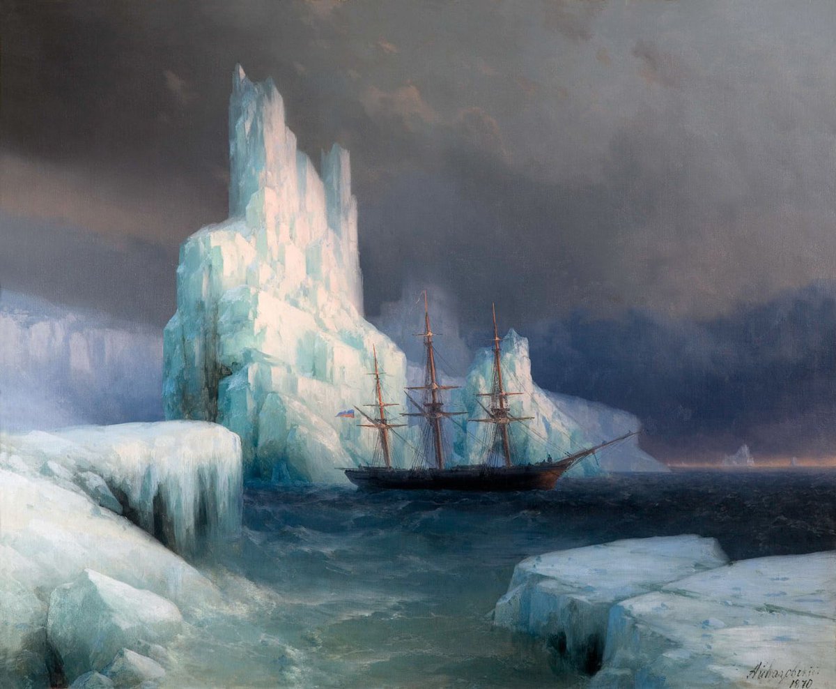 #IvanAivazovsky, Ice Mountains in Antarctica, 1870.
#art #painting #gallery #paintinglovers #PL #IFB