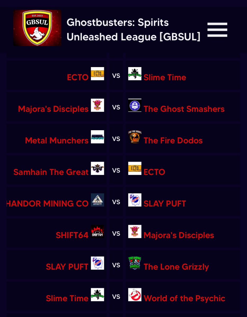 WEEK 7 #GBSUL 

DOUBLE MATCHES WEEK

This week in GBSUL the pro <a href="/GhostbustersSU/">Ghostbusters: Spirits Unleashed</a> teams have double matches 👻👻

Don’t miss a second of the extreme bustin’ and hauntin’ as the team’s battle it out and cause massive destruction