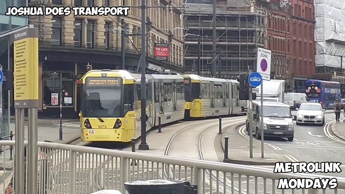 Todays <a href="/MCRMetrolink/">Manchester Metrolink 🚊</a> Mondays features 3073 and 3134 Heading To Manchester Airport.