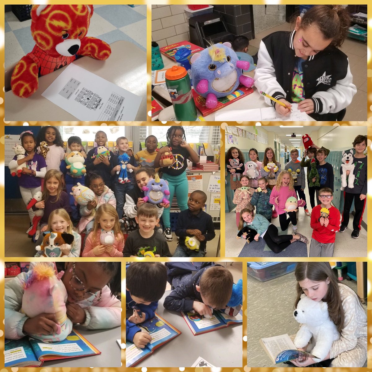 chapelhilles's tweet photo. We were Wild About Reading today with our stuffed animals and Animal Print Clothing! #ReadAcrossAmericaSpiritWeek @NancyWenzl @JulieMintiens https://t.co/OQMWbP8IWf
