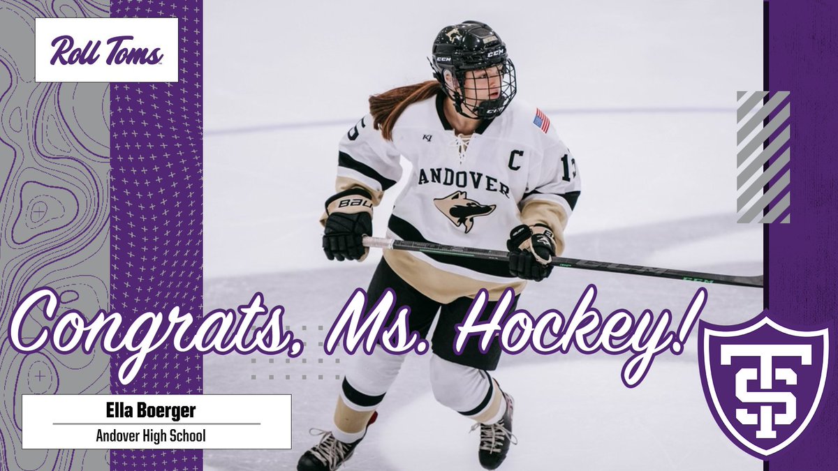 After four straight trips to the state championship game, 223 career points, and 78 points in her senior season...

...<a href="/BoergerElla/">Ella Boerger</a> is your Ms. Hockey 2023!!!

We can't wait to see what she does in purple next year!

#RollToms