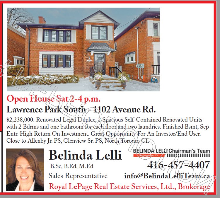 bel_lelli's tweet photo. Just listed! Lawrence Park South triplex - open house Saturday 2-4pm turnkey, fully renovated, steps to LRT, top school catchment. #ForSale #OpenHouse #TopReal estateTeam #SellingAgents #InvestmentProperty #TriPlexForSale https://t.co/kVkFoMuMcg
