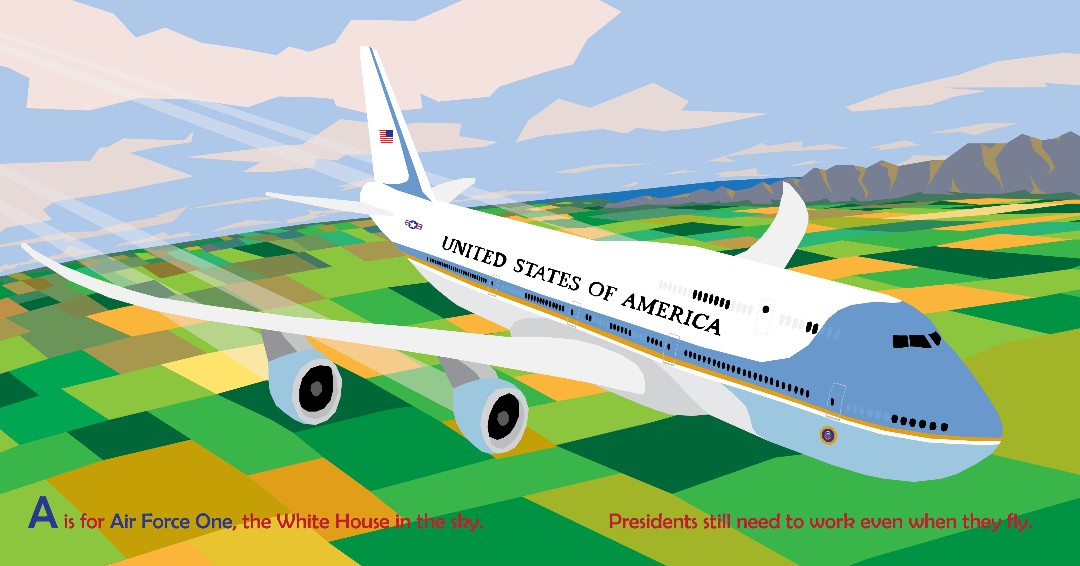 DryCliStudios's tweet photo. What's the best part of being President of the United States? 

For us, it would be the chance to fly in Air Force One!

#airforceone #potus #wisforwashingtondc #childrensbooks #kidslit #bookstagram #kidsbooks https://t.co/vgZfof19mc