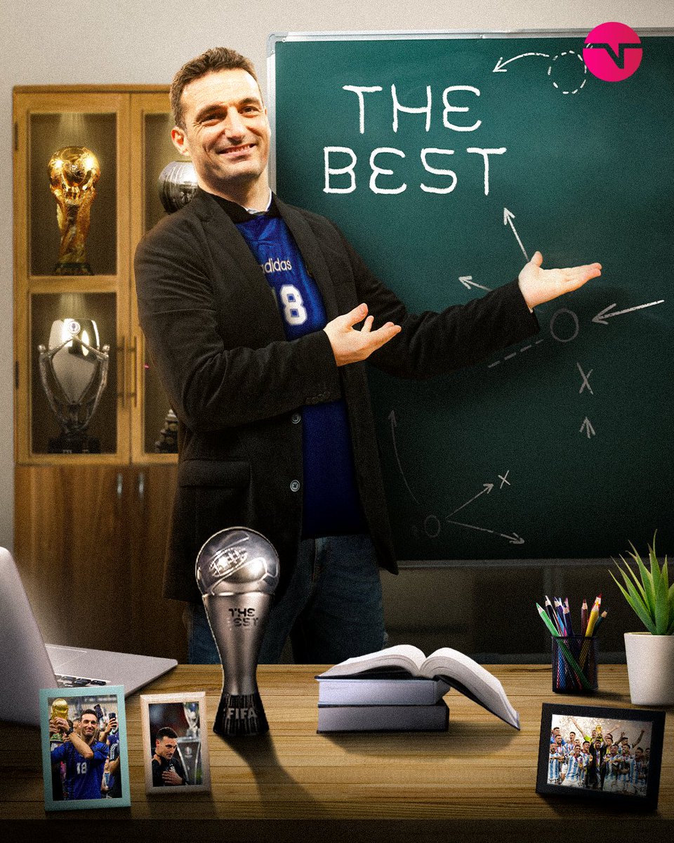 TNTSportsAR's tweet photo. ¿MI DT? MEJOR ENTRENADOR DEL MUNDO 😍🇦🇷

Lionel Sebastián Scaloni recibió el premio THE BEST de la FIFA 🏆 https://t.co/Cb1Ee4d9Vh