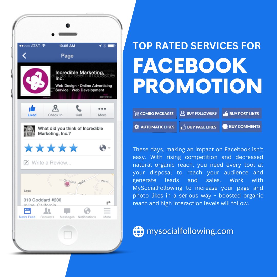 MySocialFollow's tweet photo. Tired of low engagement on your Facebook page? 😞 Let https://t.co/J6TlbdHNki help you turn things around! Our powerful promotion strategies will get your content seen by the right audience. #SocialMediaMarketing 

#mysocialfollowing #facebookpromotion https://t.co/D2BYI7JEot