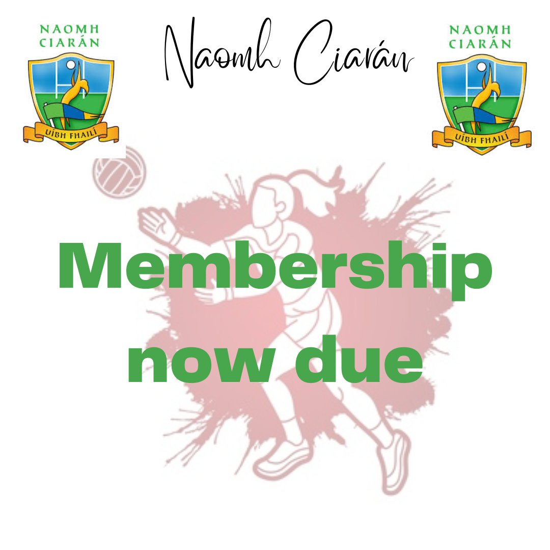 Naomh Ciaran Club membership for members for 2023 is now due. You can pay online via foireann.ie

Memberships are required to be paid by the end of March to facilitate players being registered with the LGFA.  After this date, a No Pay No Play rule will be in place.