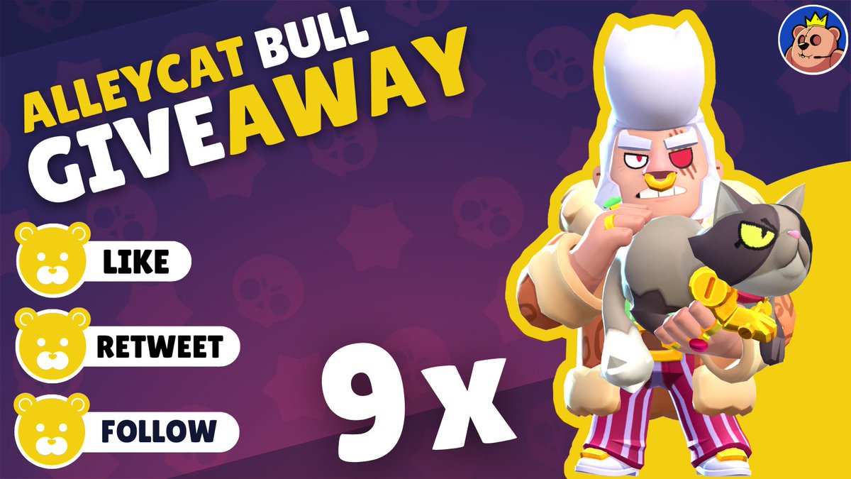 TeddieCasts's tweet photo. 🎁 9x AlleyCat Bull + Pin Giveaway 🐈

✅Follow @TeddieCasts &amp; @Coco22TV 
❤️Like
🔄Retweet 

Winners Announced on March 7th!
#BrawlStars #AlleyCatBullGiveaway https://t.co/tLBEHOlkVx