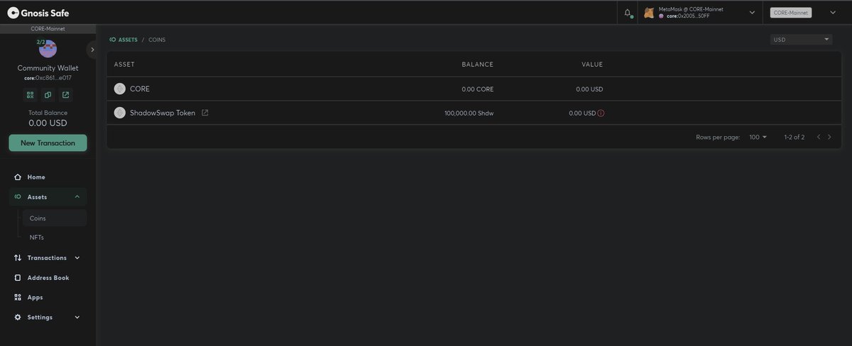 Shadowswap_xyz's tweet photo. Some Exciting News For The ๐Shadows
1. Exciting news! We're thrilled to announce that we've set up a community wallet with 100k $SHDW tokens! Funds will be managed through governance voting. Can be view here: https://t.co/QuZEXasEm7 #SHDW #CoreDao https://t.co/k9BNdxT65h