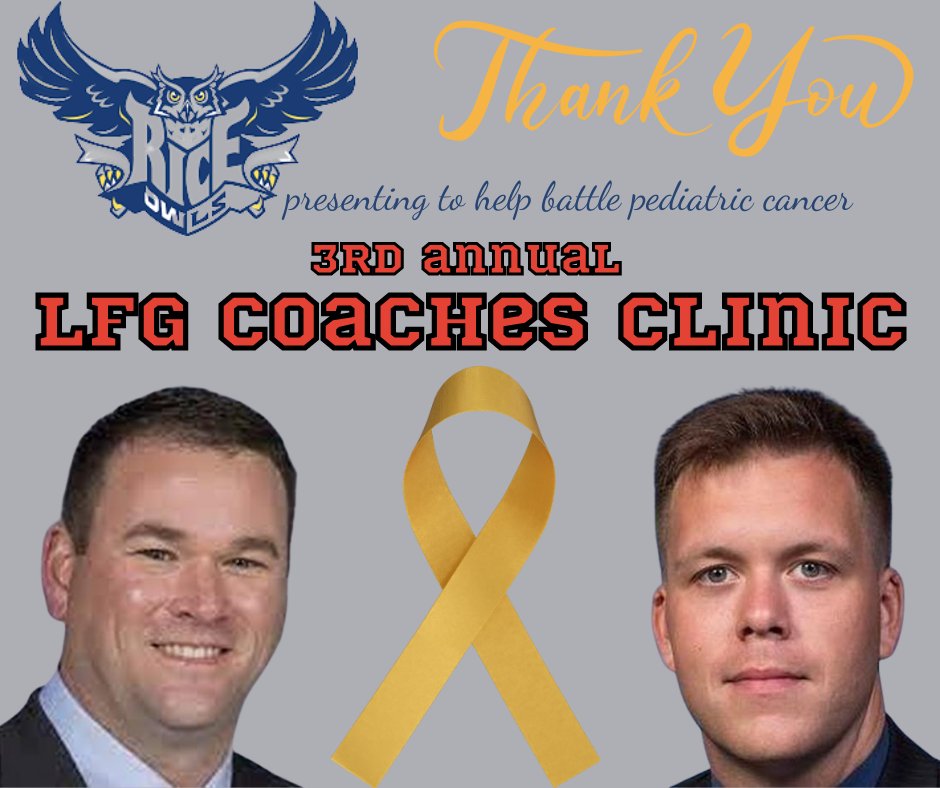 LFG Foundation (@LFGfootballcamp) on Twitter photo 2023-02-27 21:01:03 Thanks for your support of LFG Foundation - working to end pediatric brain tumors and support those battling the disease. @mbloom11 @SandersDavis225 @RiceFootball @RiceAthletics @RiceUniversity Thanks for your support of LFG Foundation - working to end pediatric brain tumors and support those battling the disease. @mbloom11 @SandersDavis225 @RiceFootball @RiceAthletics @RiceUniversity