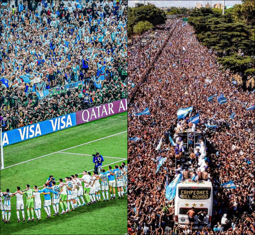 VSportsTM's tweet photo. ¡LA HINCHADA ARGENTINA 🇦🇷 GANÓ EL PREMIO #THEBEST A LOS MEJORES FANS DEL MUNDO EN 2022! https://t.co/bIB4xjzmRi
