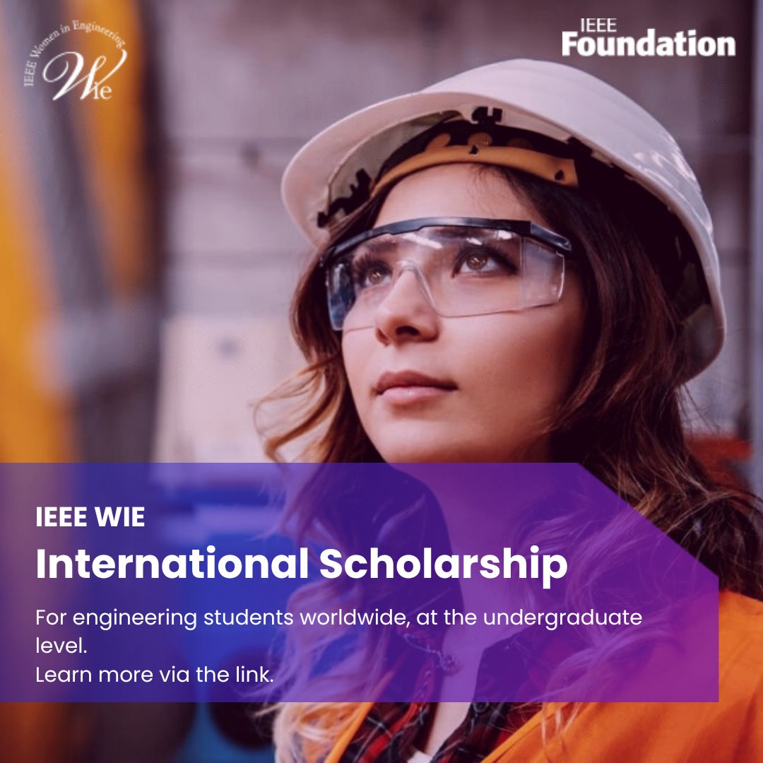 𝗦𝘂𝗽𝗽𝗼𝗿𝘁 𝘁𝗵𝗲 𝗜𝗘𝗘𝗘-𝗪𝗜𝗘 𝗜𝗻𝘁𝗲𝗿𝗻𝗮𝘁𝗶𝗼𝗻𝗮𝗹 𝗦𝗰𝗵𝗼𝗹𝗮𝗿𝘀𝗵𝗶𝗽 𝗣𝗿𝗼𝗴𝗿𝗮𝗺 
Award - $2,500 to one female Student Member outside of the US.
Eligibility -  wie.ieee.org/wieinternation…
Donate: ieeefoundation.org/impact/illumin…