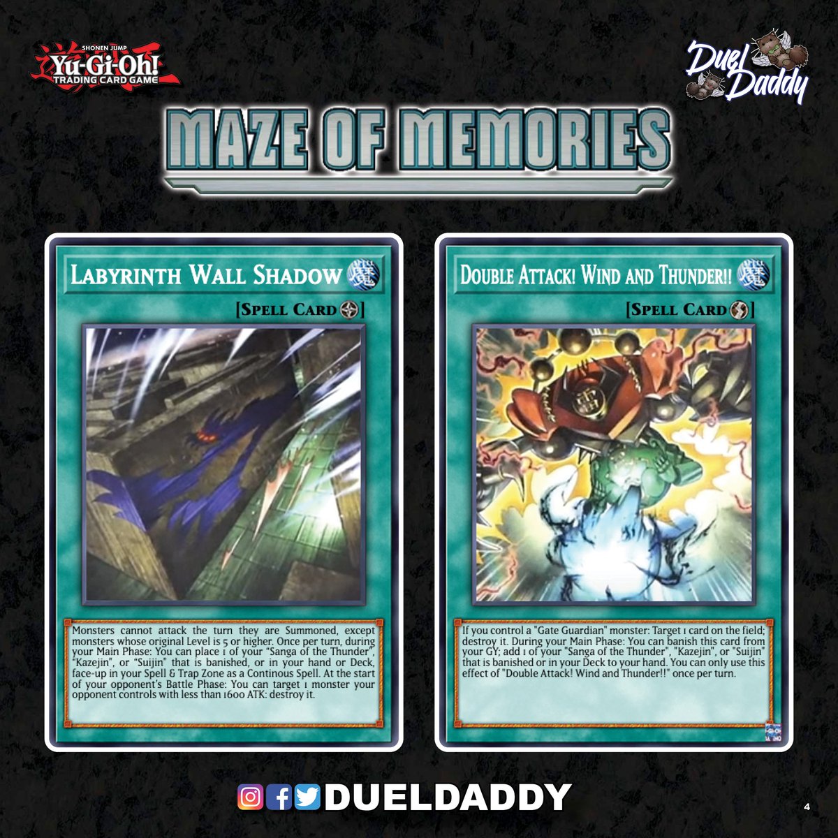 2/2) Here are some mock-ups of the new Gate Guardian support releasing in  Maze of Memories! Are you excited for this new support? #yugioh #yugiohtcg