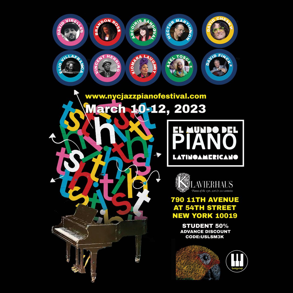 The First Annual EL MUNDO DEL PIANO LATINOAMERICANO Piano Festival Debuts at Klavierhaus in NYC, March 10-12, 2023 latinjazznet.com/emplf
10 Concerts by New York’s Elite Jazz &amp; Latin Pianists In Midtown Manhattan <a href="/KlavierhausNYC/">Klavierhaus NYC</a> <a href="/Jamesluce/">Jim Luce</a>