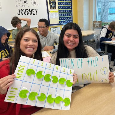 LearnAtCCS's tweet photo. After the  AP Statistics classes completed the probability distributions units, they put their knowledge to the test with the BEST OF LUCK TO YOU CASINO project.  Here are a few snapshots of all the fun. #WeAreClarkston #CelebrationsOfLearning https://t.co/xdSbeatwt3
