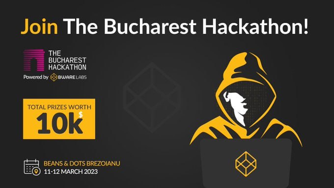 _onesimo_'s tweet photo. 🏅¡Hackathon de Bucarest!

📅11-12 de marzo

📍 Beans &amp; Dots, Ion Brezoianu 23-25, Bucarest

🫵 Diviértete #Blast con tus amigos programadores durante este evento de un fin de semana de duración, ¡impulsado por la tecnología de Bware Labs!

Inscríbete 👇
https://t.co/EKWfCCfwoA https://t.co/tPEmHgPxUu