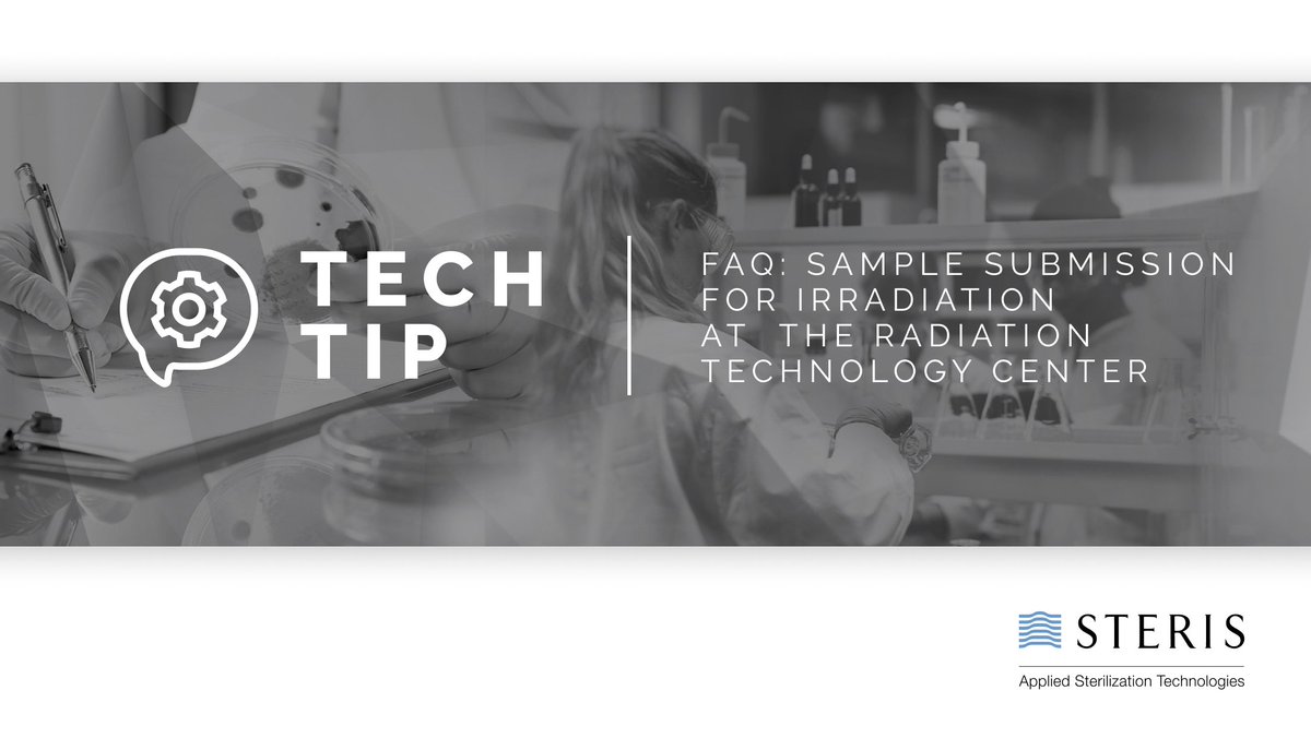 Need answers on how to submit product samples for irradiation? This TechTip addresses the most common inquiries around sample submissions, including how to submit temperature sensitive products: bit.ly/36nE9L9  

#STERISAST #Sterilization #Irradiation