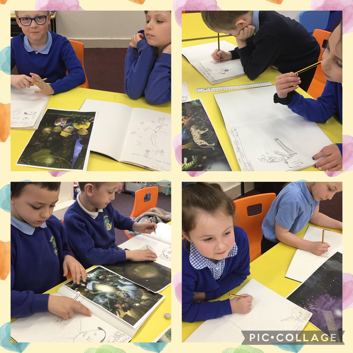 Y3 are studying the artist Grahame Baker-Smith as part of our work on “Leon and the Place Between”, they loved sketching and exploring the finer details of his work. This will help them to create their own pieces using his unique style! <a href="/miss_h_beck/">Miss Beck</a> @simonsideschool