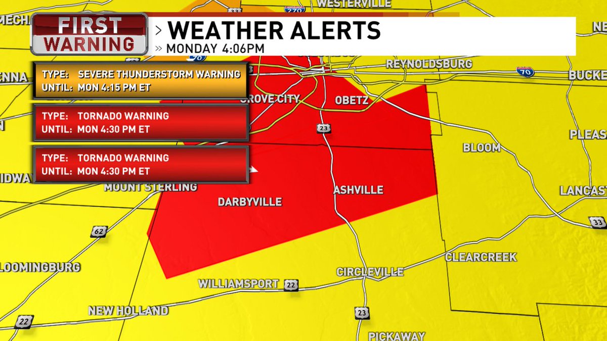 Marshall McPeek on Twitter "A Tornado Warning has been issued for