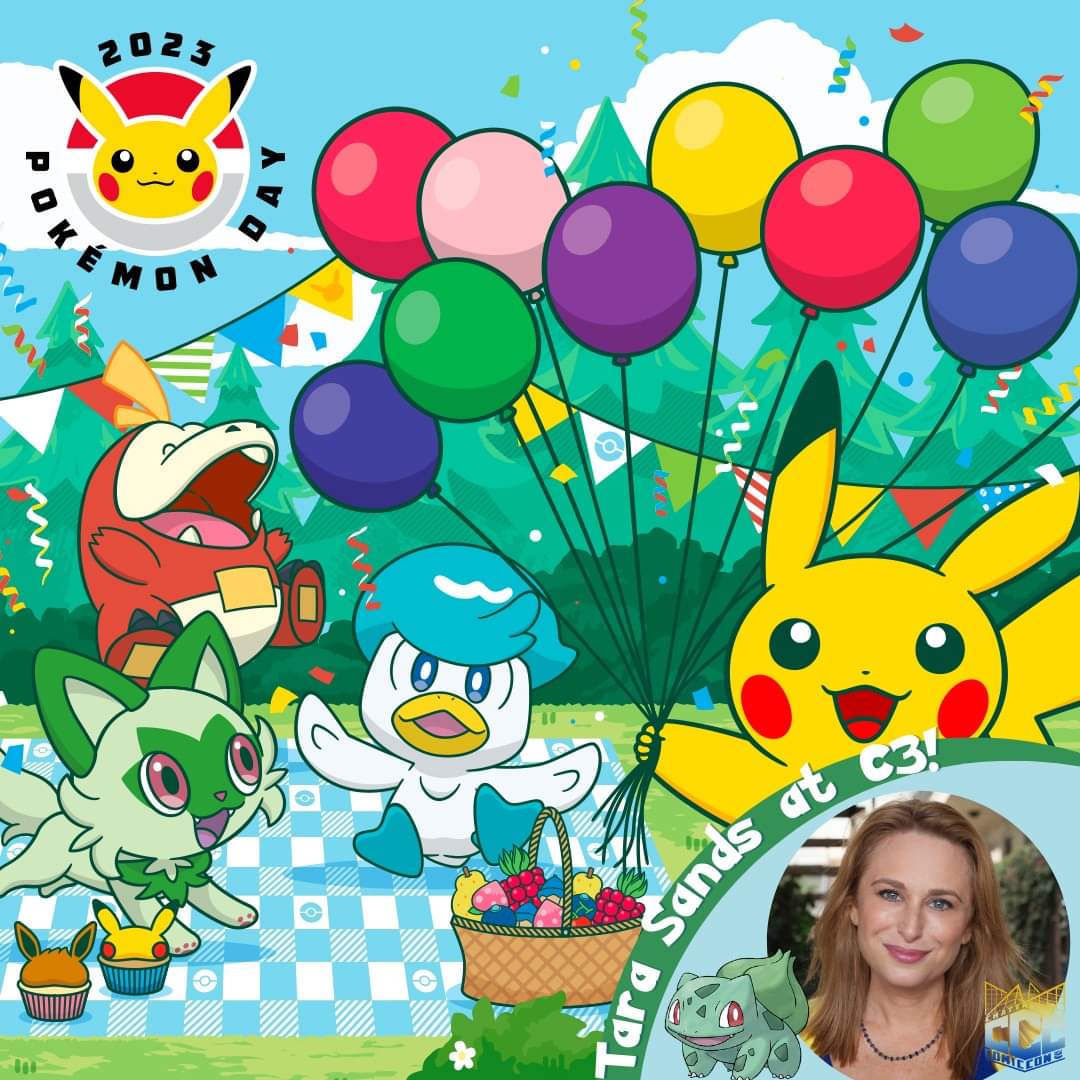It's Pokémon Day!! C3 is bringing the OG voice of Bulbasaur, Yamper, and other Pokémon voices to C3! Meet TARA SANDS October 21st-22nd at Chattanooga Comic Con. 
@tarasandsla #PokemonDay #pokemoncommunity #PokemonGO