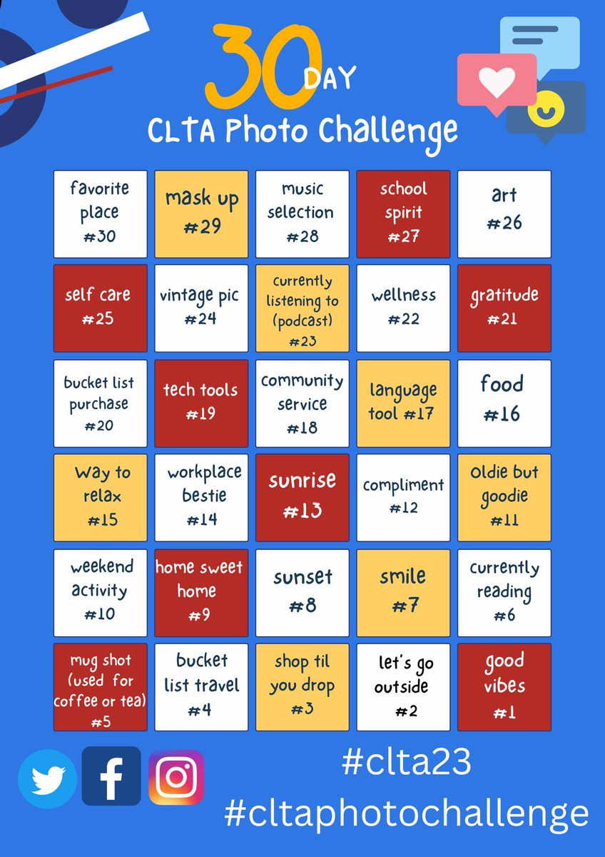 CLTAtweets's tweet photo. 15 more days until the 2023 CLTA conference in Visalia. Join our Photo Challenge! Today's hashtag is #WayToRelax. Tag us @CLTAtweets #CLTA23 #CLTAphotochallenge. https://t.co/vkenAyvOsC