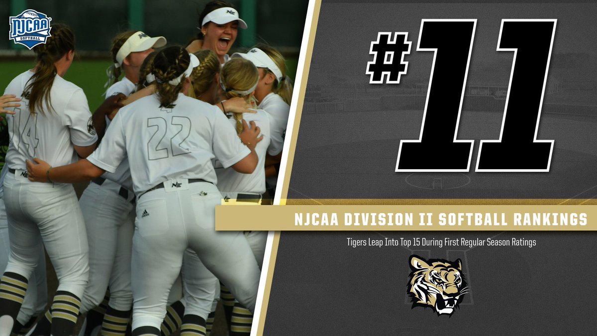 SB | From 𝘂𝗻𝗿𝗮𝗻𝗸𝗲𝗱 to 𝗧𝗢𝗣 𝗙𝗜𝗙𝗧𝗘𝗘𝗡

<a href="/nemccsoftball/">NEMCCSOFTBALL</a> makes the second biggest jump to #️⃣1️⃣1️⃣ in the inaugural <a href="/NJCAA/">NJCAA</a> rankings!!

#NEMCC wraps up the month of February tomorrow by visiting Jackson State!

🐯 #TigerTown