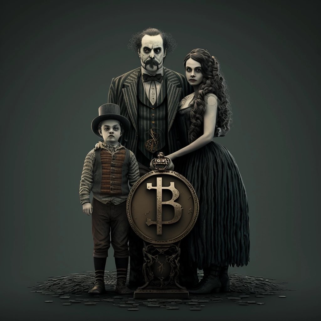 #Bitcoin My Family portrait @TimBurtonArt style

#bitcoinArt #AIart
