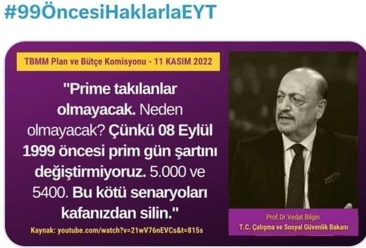 Söz verildiği gibi Haklarımızı tastamam istiyoruz!.
Kötü seneryoları kafamızdan silin!.
5000 gün Prim
#EmeklilikteYaşaTakılanlar
#EYTyeTastamamAdalet 
#kademeliprimehayır