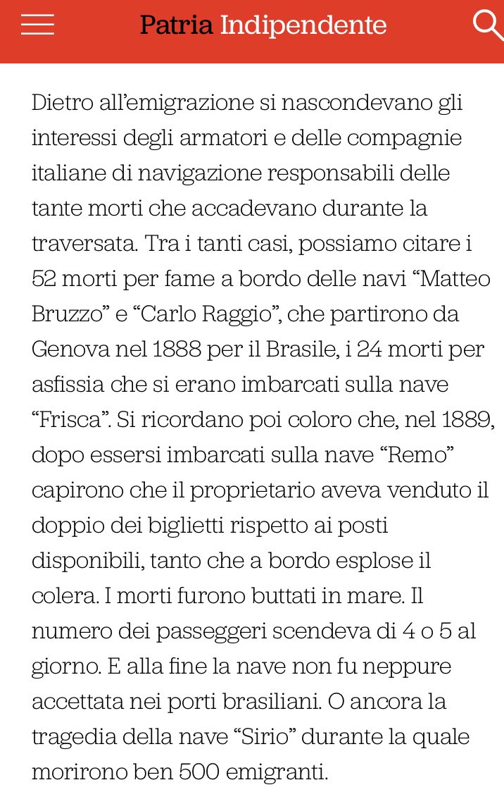 Marco_dreams's tweet photo. Dedicato a Piantedosi, non credo possa capire però.
“La povertà spinse 9 milioni di italiani ad attraversare l’oceano tra il 1876 e il 1920. Affrontavano i pericoli di un viaggio lungo e straziante per cercare migliori condizioni di vita.”
In moltissimi persero la vita. https://t.co/fhV2VkZ9LS