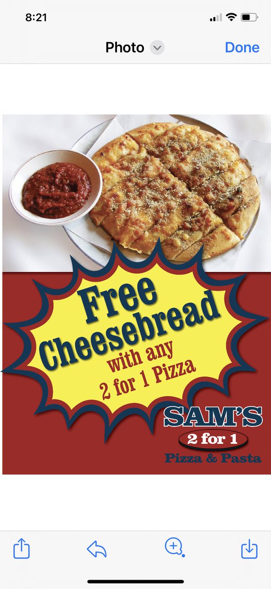Sam's 2 for 1 Pizza & Pasta tweet media