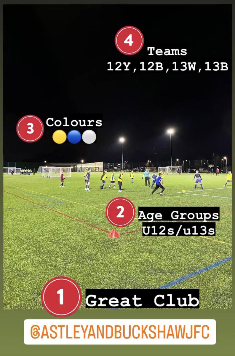 FootyMav's tweet photo. Love a bit of proper #MNF 
Boss evening for our @ABJFC2004 troops getting put through their paces.

4 Teams
3 Colours
2 Age Groups
1 Great Club

#ABJFC #MondayNightTraining #grassrootsfootball #UTY #UTW #UTB
⚽️🟡⚽️⚪️⚽️🔵⚽️ https://t.co/J76c2AuDUg