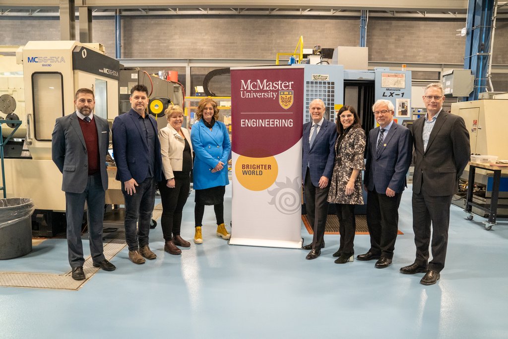 McMasterEng's tweet photo. A new training program will take flight at Mac Eng thanks to an investment from FedDev Ontario ✈️

@MMRI_McMaster  @FedDevOntario  @McMasterU https://t.co/h7XCICswQq