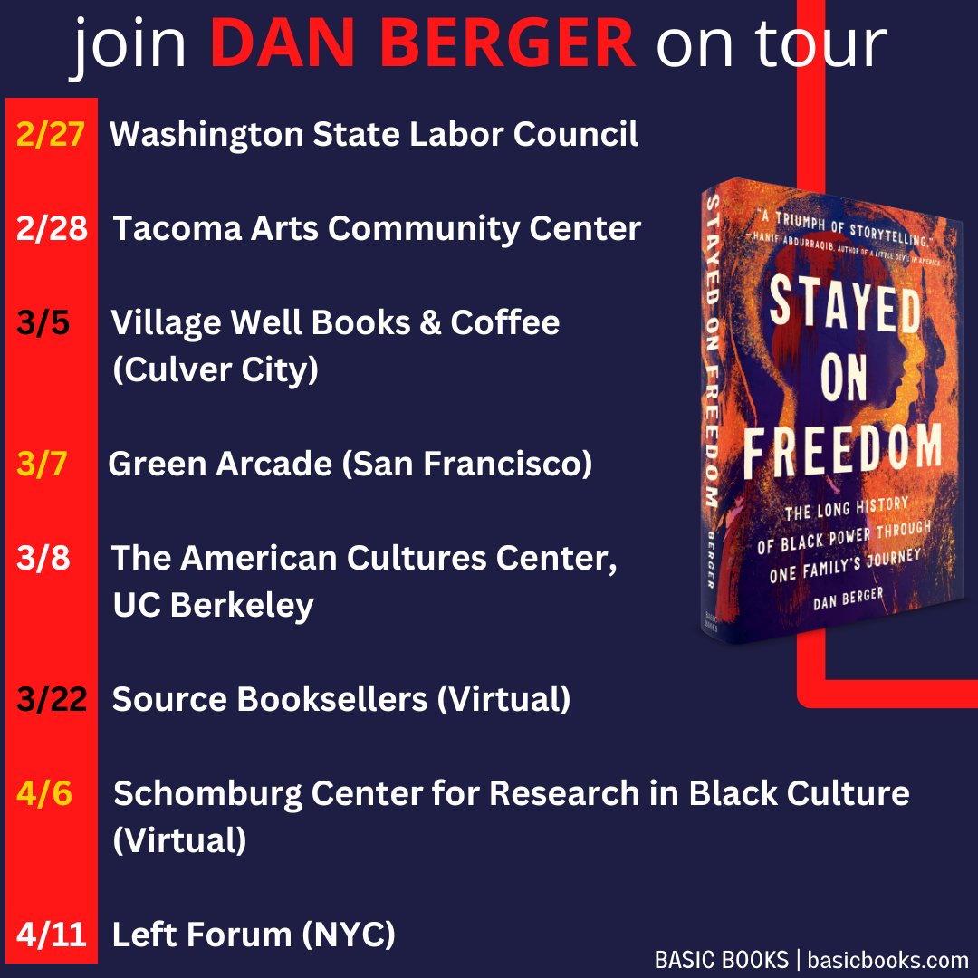 BasicBooks's tweet photo. The #StayedonFreedom tour continues! Join @dnbrgr for West and East Coast events this spring, and visit ➡️https://t.co/VSW8v14RJW for more updates! https://t.co/2p8YiVE4bt