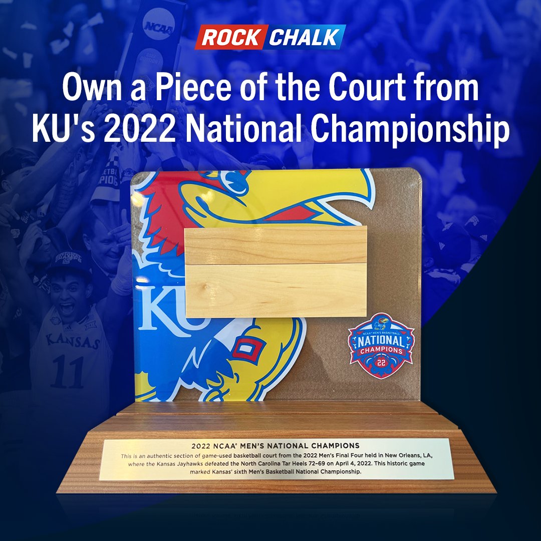 gorockchalk's tweet image. This is your chance to own a piece of KU National Championship history! 👀

To enter:
✅Sign up for our KU sports newsletter: cms.rockchalk.io/kansas-sports-…
✅RT this post and tag a friend

WINNER WILL BE ANNOUNCED THIS FRIDAY 3/3 📅

Good luck #RockChalk Family 🤝

#kubball #Giveaway