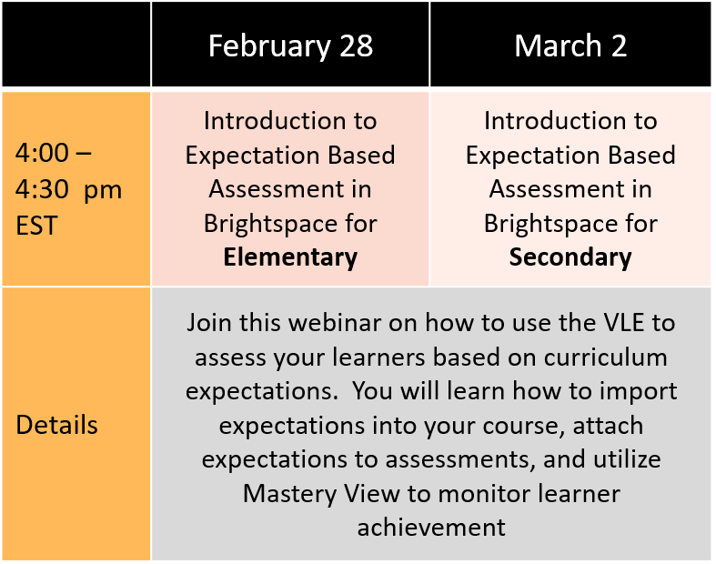Hey #K12 educators!
Check out this 1 minute video to learn how to add curriculum expectations into your course: rb.gy/f7k9a6
To learn more, register for one of <a href="/D2L/">D2L</a>'s upcoming webinars on Expectation Based Assessment!  rb.gy/5wosdp #OntEd #WhytheVLE