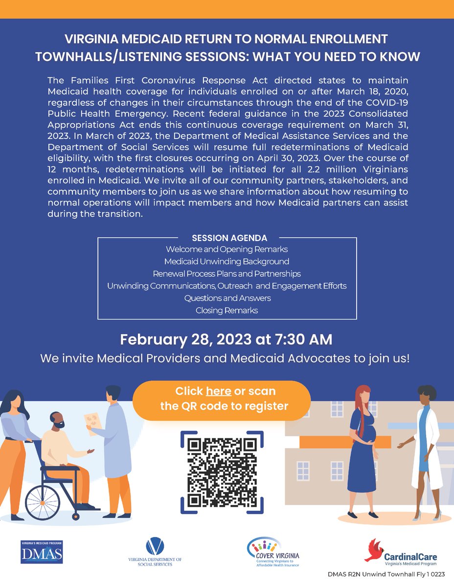 Providers! 🩺 Join us for a town hall about Medicaid renewals and redeterminations. We’ll make sure you have everything you need to help your patients stay covered this year!
bit.ly/UnwindingTownh…