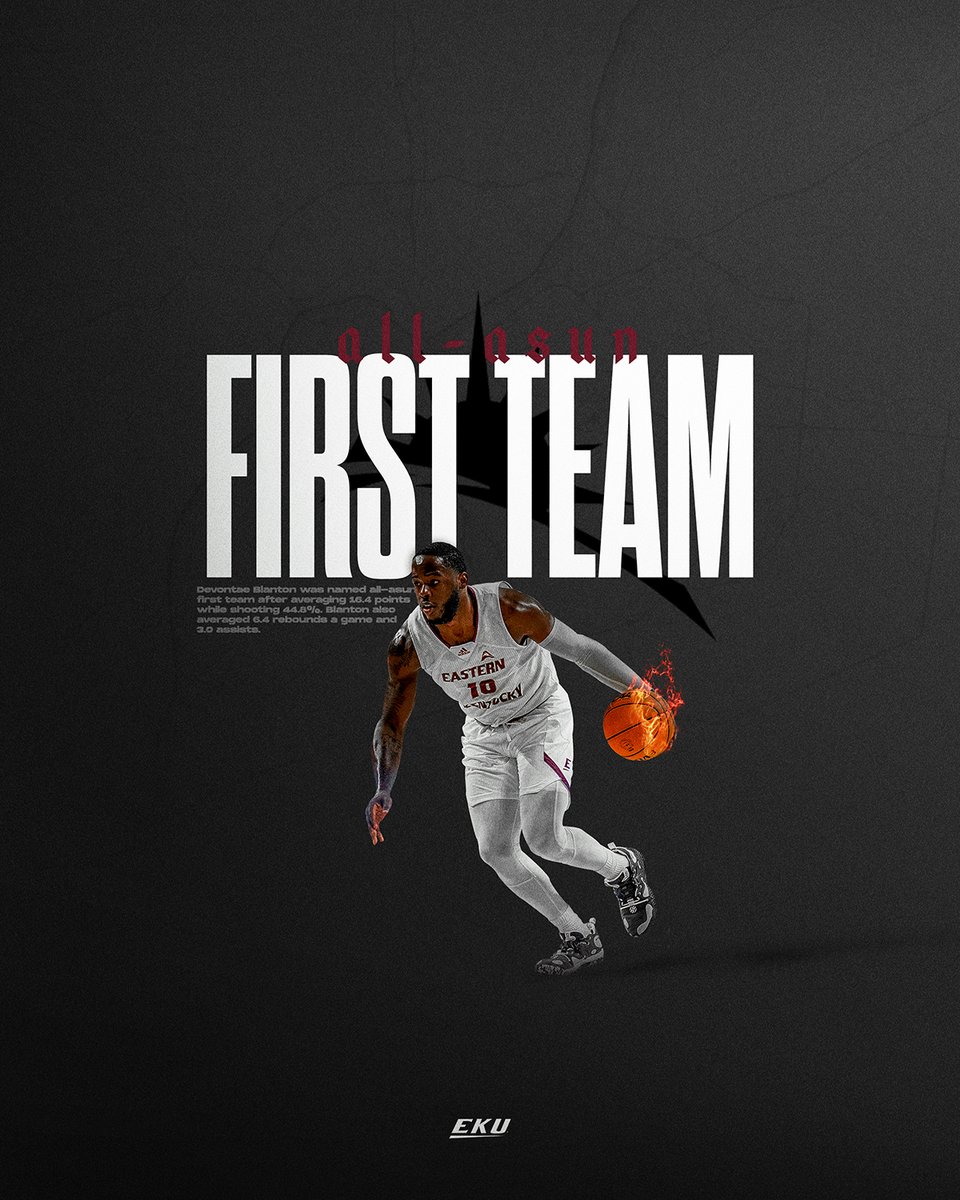 EKUHoops's tweet photo. 🚨 @devontaeblanton is @ASUN_MBB 
FIRST TEAM All-Conference

🏀16.42 ppg
🏀6.39 rpg
🏀3.0 apg

#MostExciting40MinutesInSports https://t.co/bXphylNEZM
