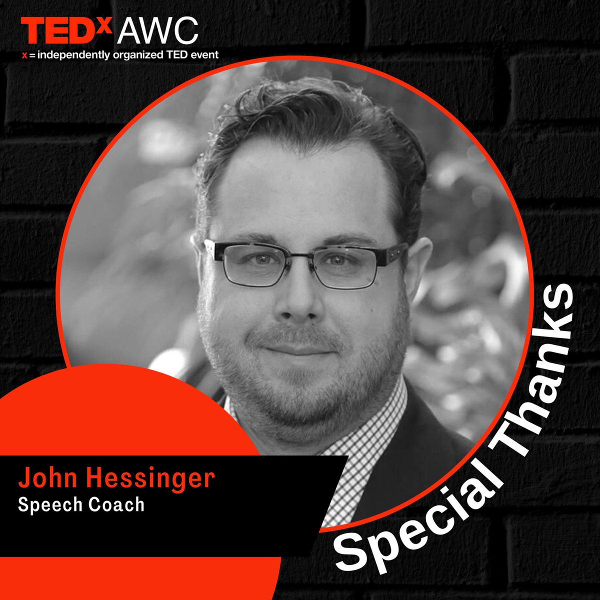 TEDxAWC's tweet photo. The TEDxAWC Team extends special thanks to John Hessinger who volunteers his time as the TEDxAWC Speech Coach.

John is the Community Development Director for Better Business Bureau serving the Pacific Southwest and instructor of Speech Communications at Arizona Western College. https://t.co/nTM6O1prTL