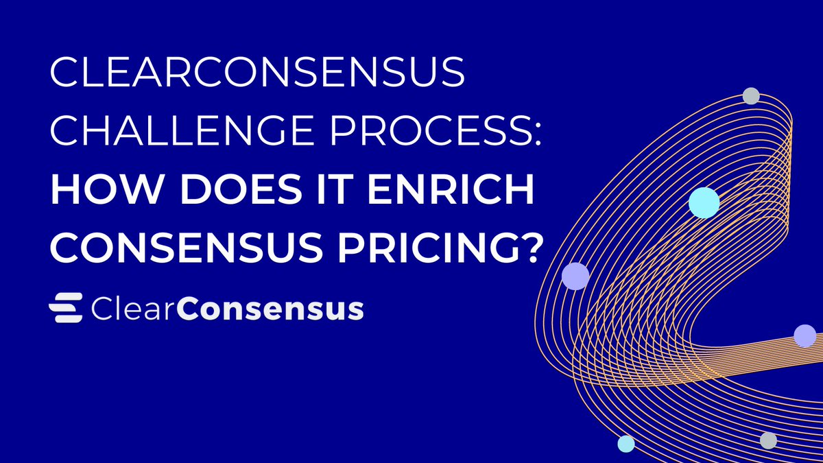 Peernovainc's tweet image. What is unique about the @ClearConsensus challenge process, and how does it enrich consensus pricing? Learn More: bit.ly/3Ef33OG 

#challengeprocess #consensus #consensuspricing #evp #IPV #OTC #dataquality #independentpriceverification