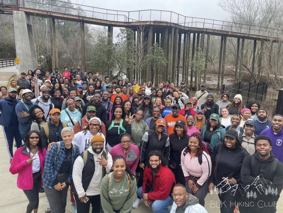 There's a black hiking group in Atlanta and recently they held their largest group of 112 people. 🆙👆