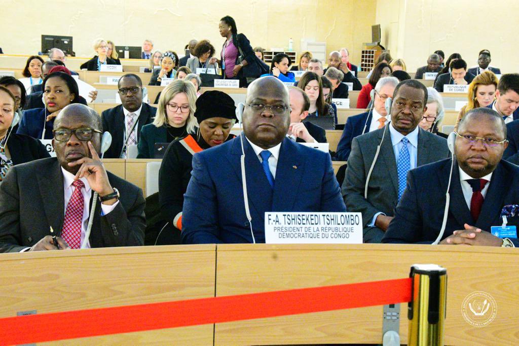 #RDC 27.02.2023|#Genève
Pour la première fois qu’un Chef d’État Congolais s’exprime devant le Conseil des droits de l’homme de l’ONU, le Président Tshisekedi a présenté, ce lundi, son bilan positif en matière des droits de l’homme en RDC.