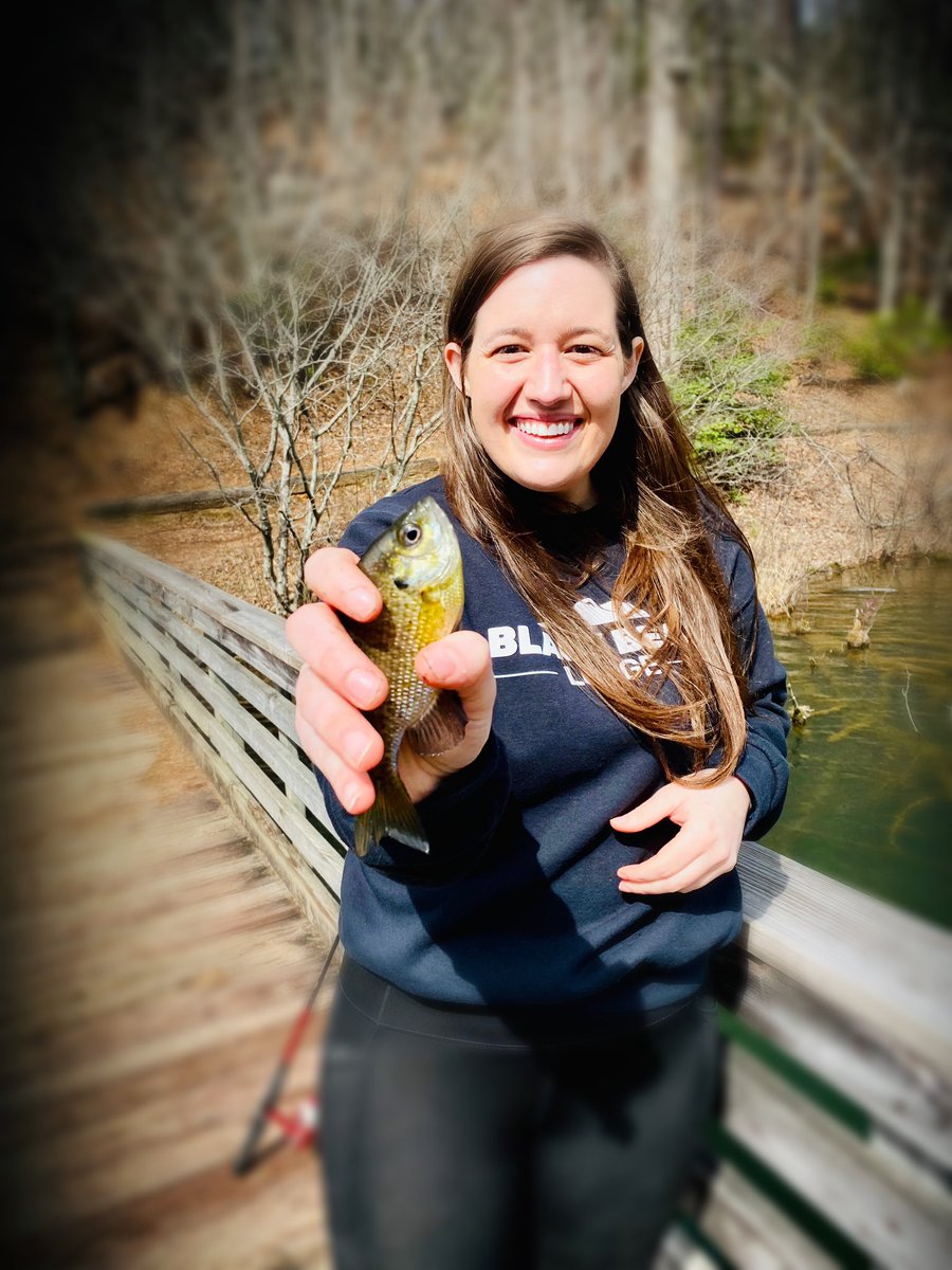 It has been well over a year since I have gotten myself to go fishing.
This is the FIRST fish that I have caught since I lost my fishing partner &amp; best friend. While the fish itself may be small in size, the emotions that it brought were huge. #fishing #soberlife #hope