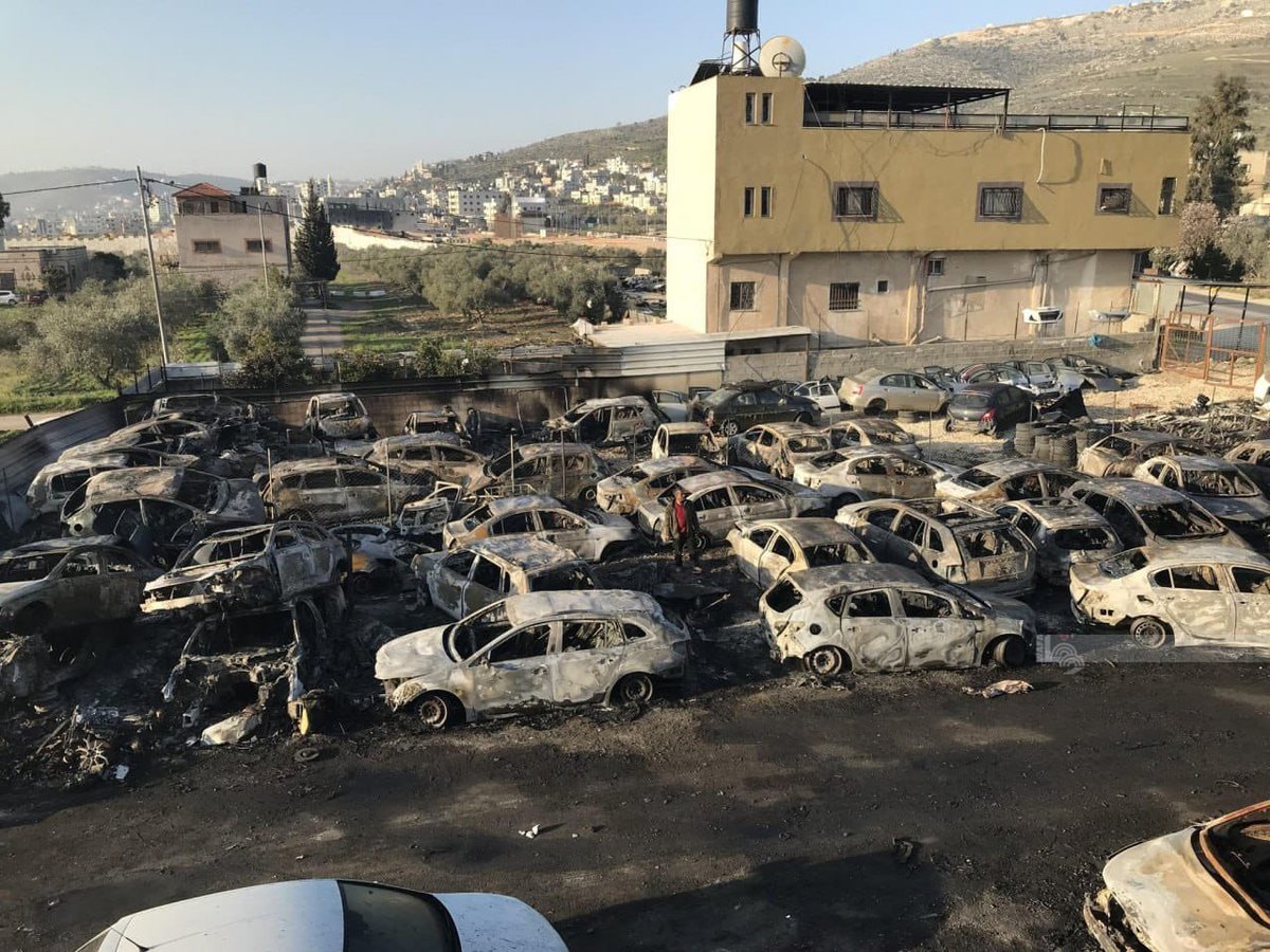 The settlers' state has not arrested one settler for the bloody attack on the Palestinian village of Huwara last night, not one. That is why I call it a #roguestate. It is an #Apartheid state and quite simply a racist state. #ApartgeidIsrael #terroriststate #Zionism #racism