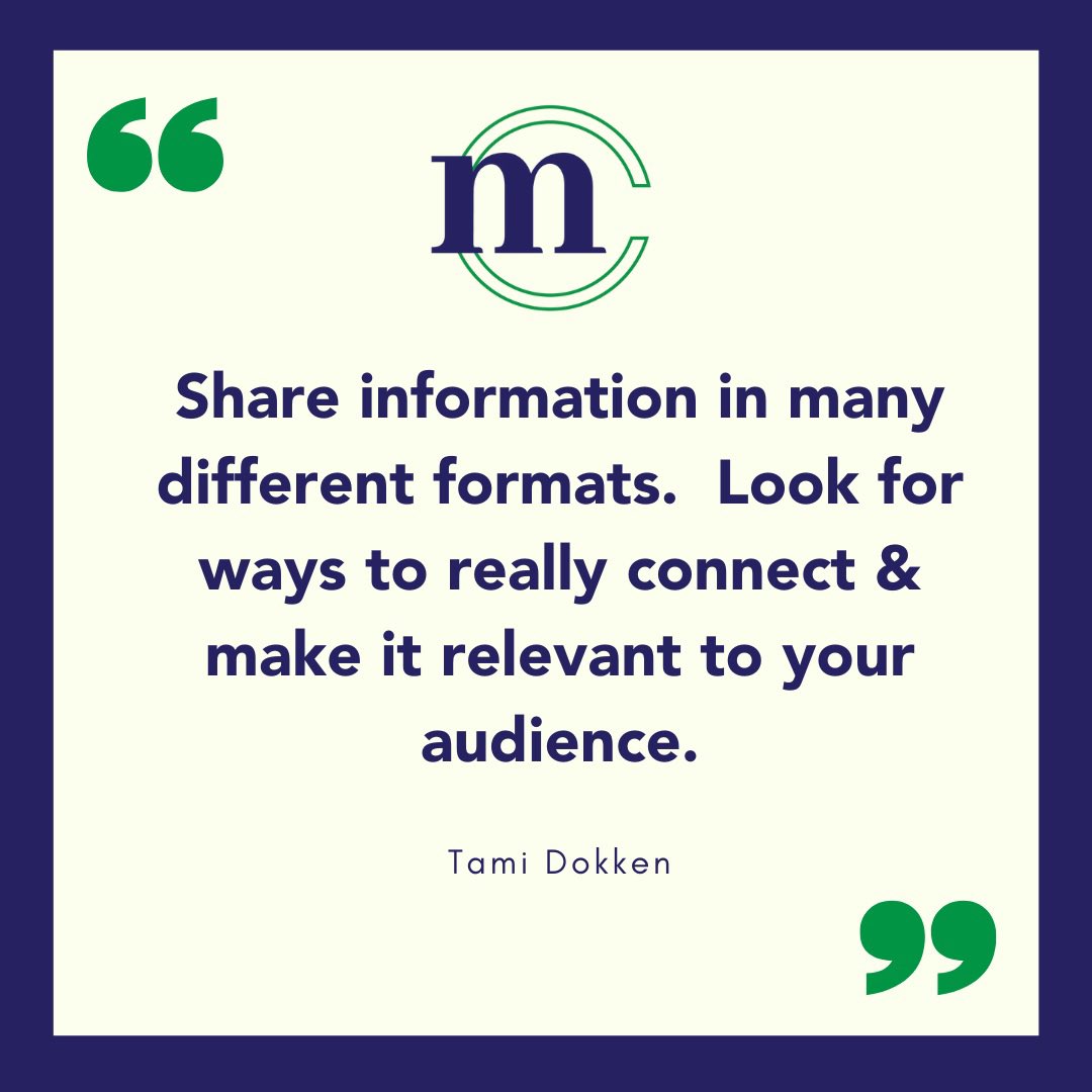Happy #mentormonday!  <a href="/mentor_core/">MentorCore</a> we know we always have an opportunity to up our communication game.  <a href="/tamidokken/">Tami Dokken</a> reminded us of the need to connect in order to have impact.

Listen in to her session here:

mentorcore.biz/2022/12/20/pod…

 #compliance #privavy #security #risk