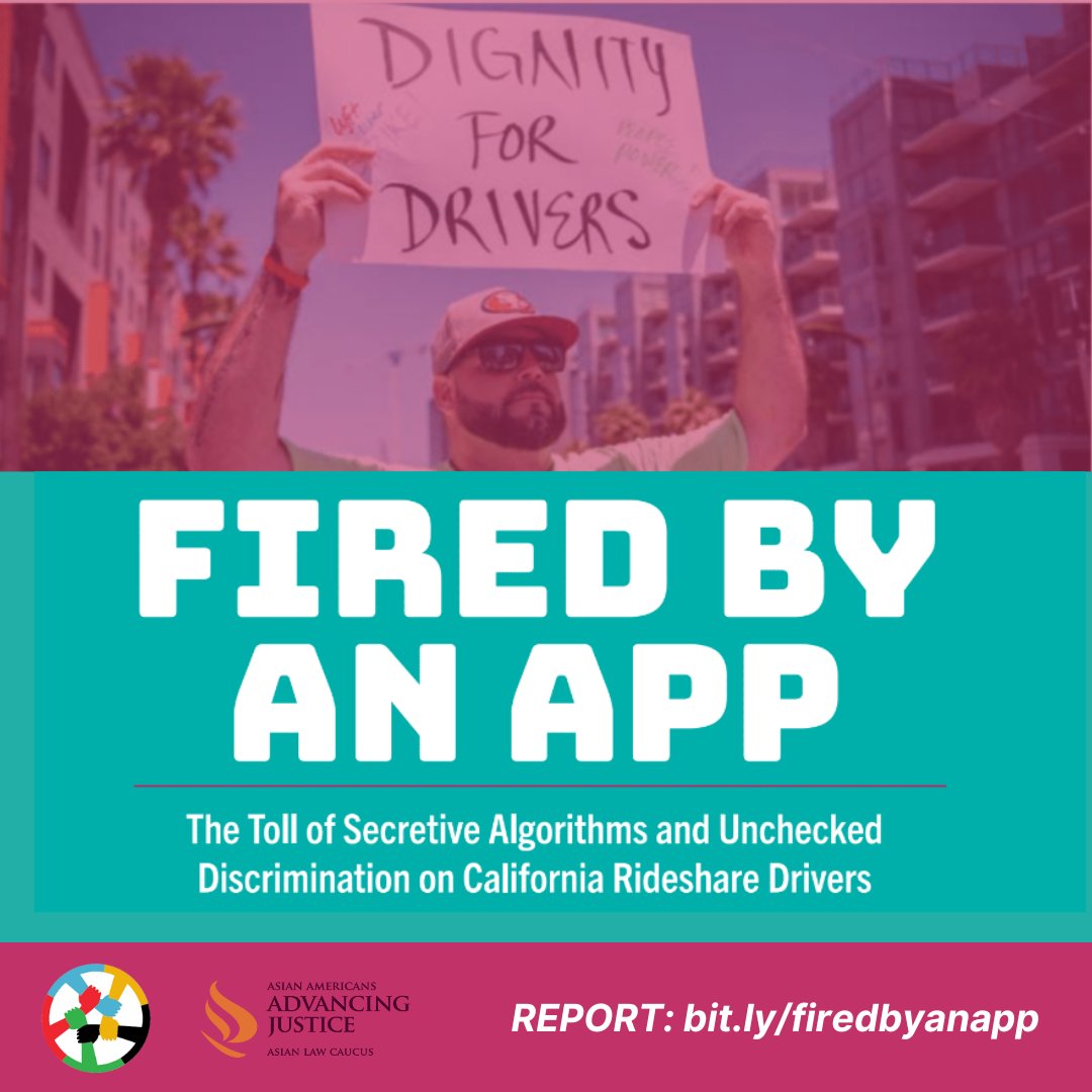 For many app-based drivers, driving for Uber &amp; Lyft is their primary source of income. Termination– or "deactivation” by the app, can happen suddenly without explanation or recourse.

📢 ALC &amp; RDU surveyed 810 current &amp; former drivers in CA.

NEW REPORT ▶️ bit.ly/firedbyanapp